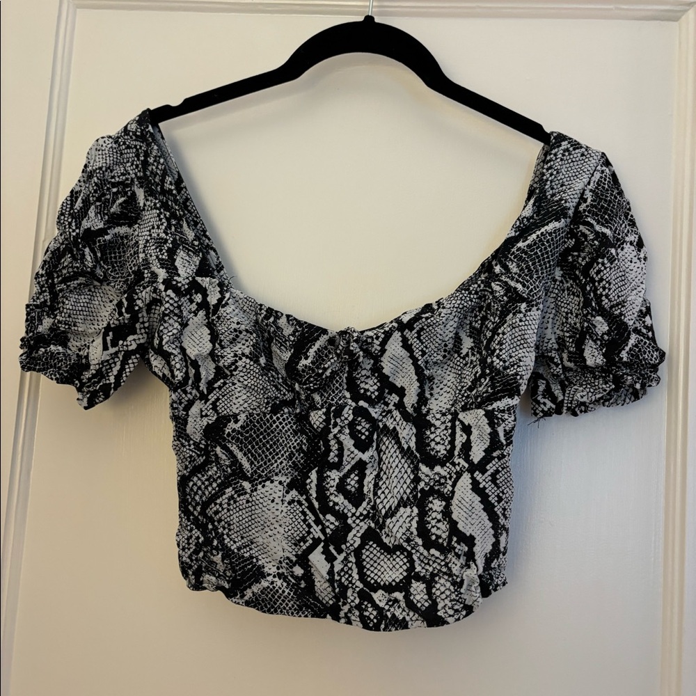 Cutest snakeskin crop top